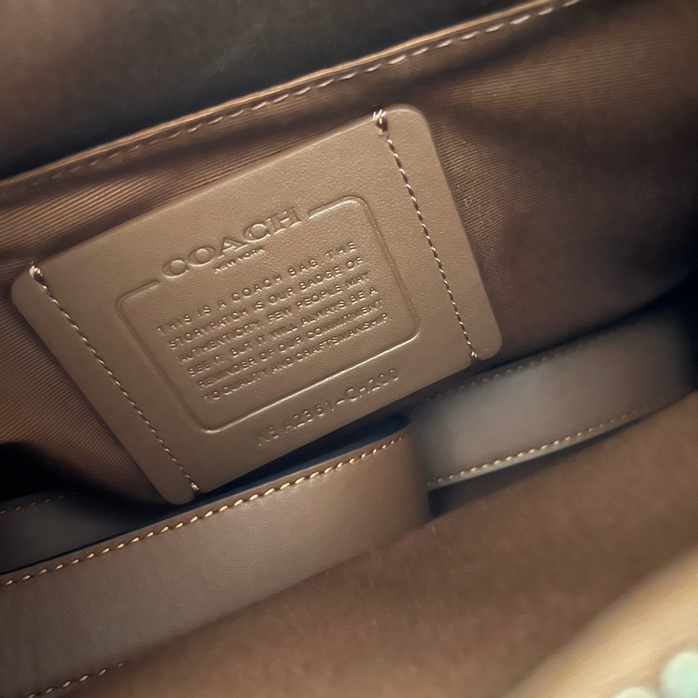 NWT Coach CH200 Hudson Crossbody 21 Signature Canvas&Leather Trompe L'oeil Print - Picture 6 of 7